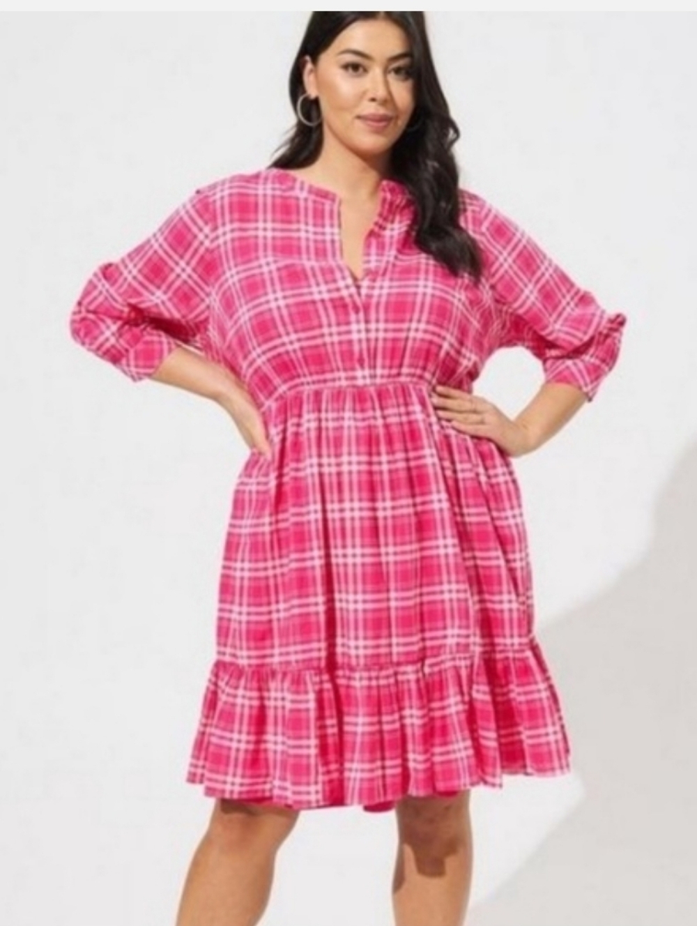 Torrid Pink Plaid Dress NWT Size 5